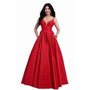 NEW KARISHMA CREATIONS taffetta prom dress in red